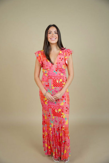 Elodie Dress in Passion Fruit- Beach Riot