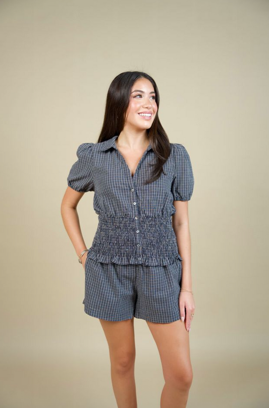 Cardinal Two-Piece in Indigo- heartloom