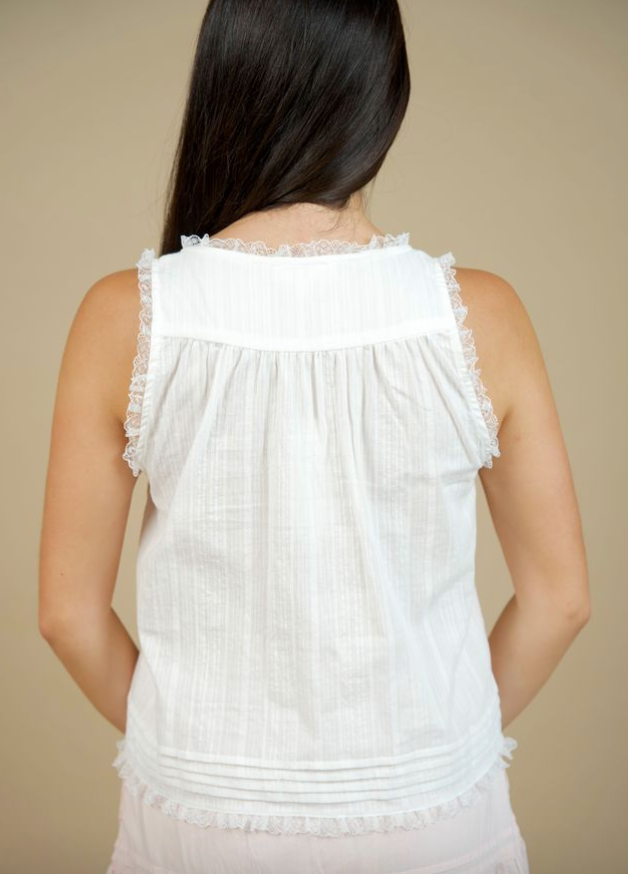 Ena Top in Eggshell- heartloom
