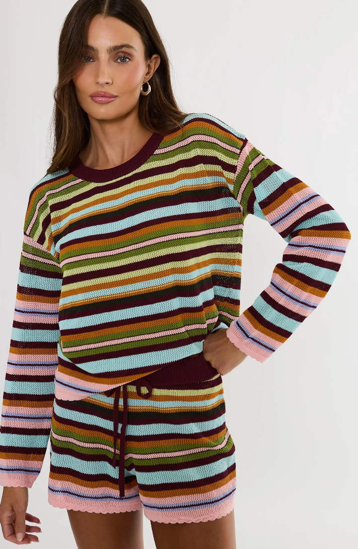 Beach Sweater Paradise Stripe- Beach Riot
