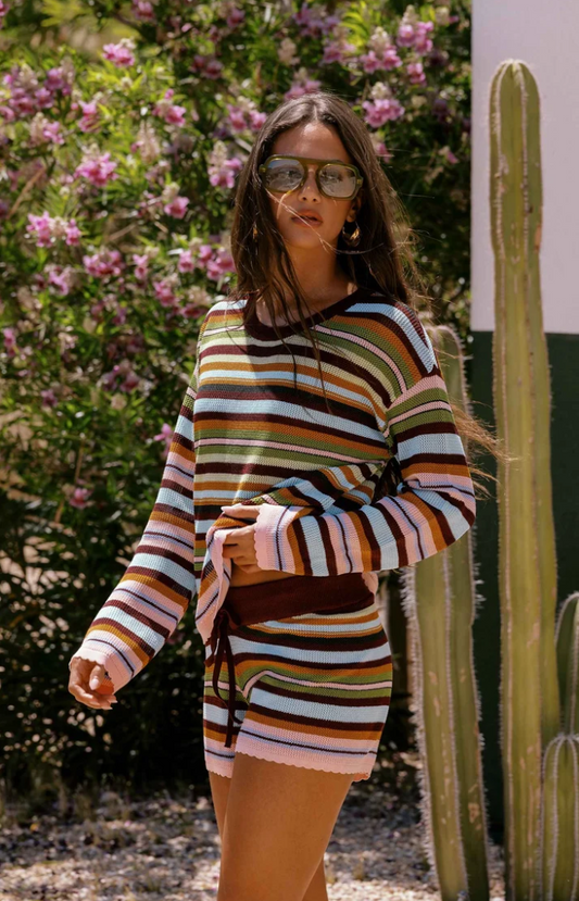 Beach Sweater Paradise Stripe- Beach Riot