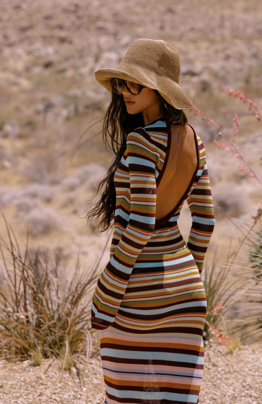 Joia Dress Paradise Stripe- Beach Riot