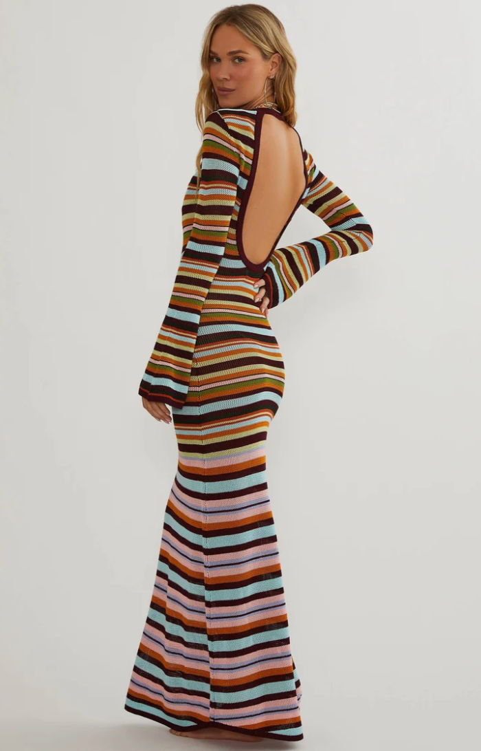 Joia Dress Paradise Stripe- Beach Riot