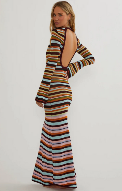 Joia Dress Paradise Stripe- Beach Riot