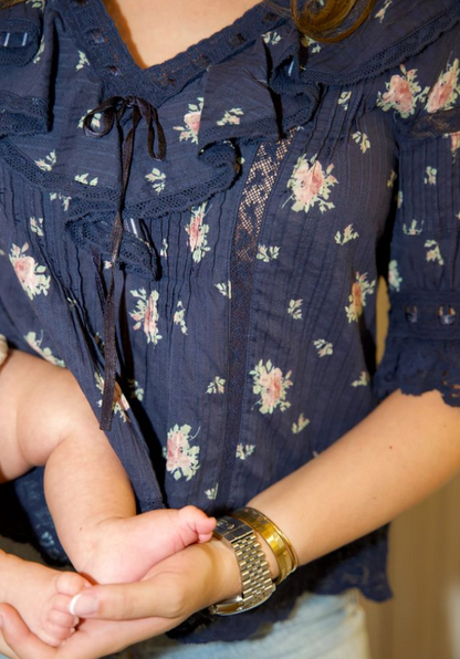 Romilly Blouse Inkwash- LoveShackFancy