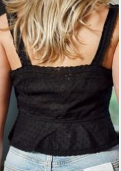 Vietta Top Black- LoveShackFancy