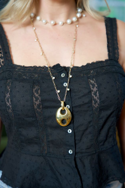 Vietta Top Black- LoveShackFancy