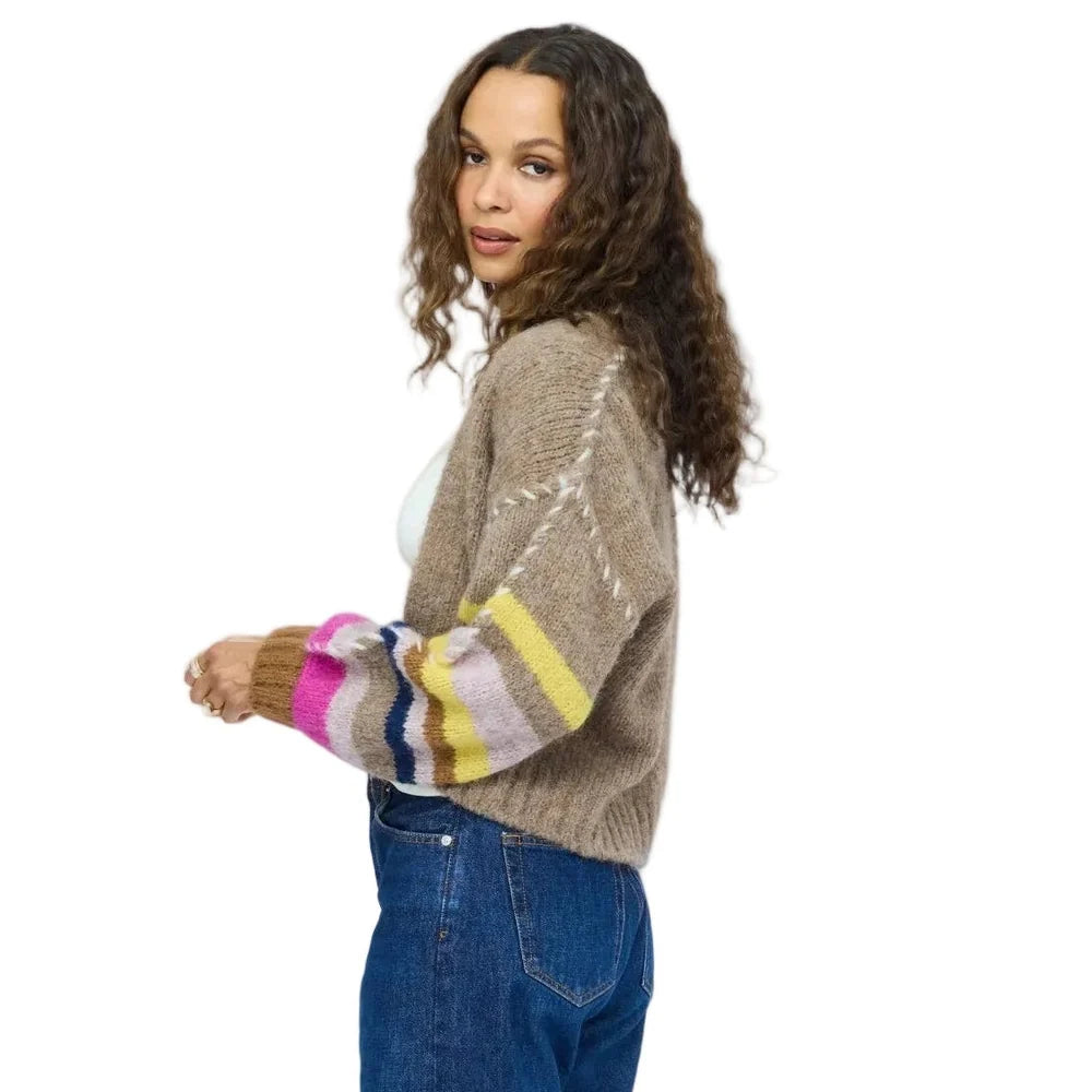 Sienna Stripe Cardigan Multi- Kerri Rosenthal