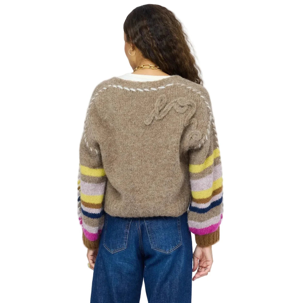 Sienna Stripe Cardigan Multi- Kerri Rosenthal