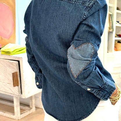 Keaton Denim Shirt Dark Rinse- Kerri Rosenthal