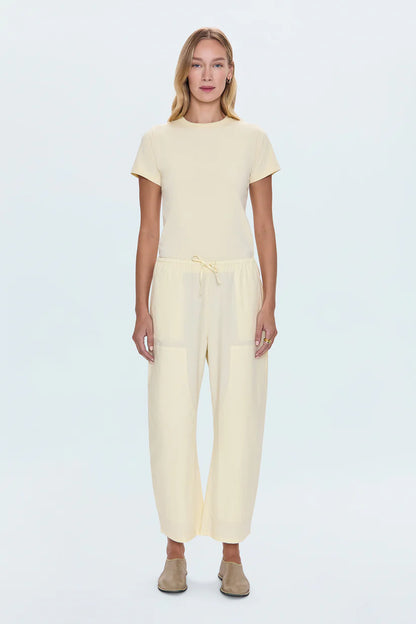 Theo Drawstring Poplin Pant - Lemonade
