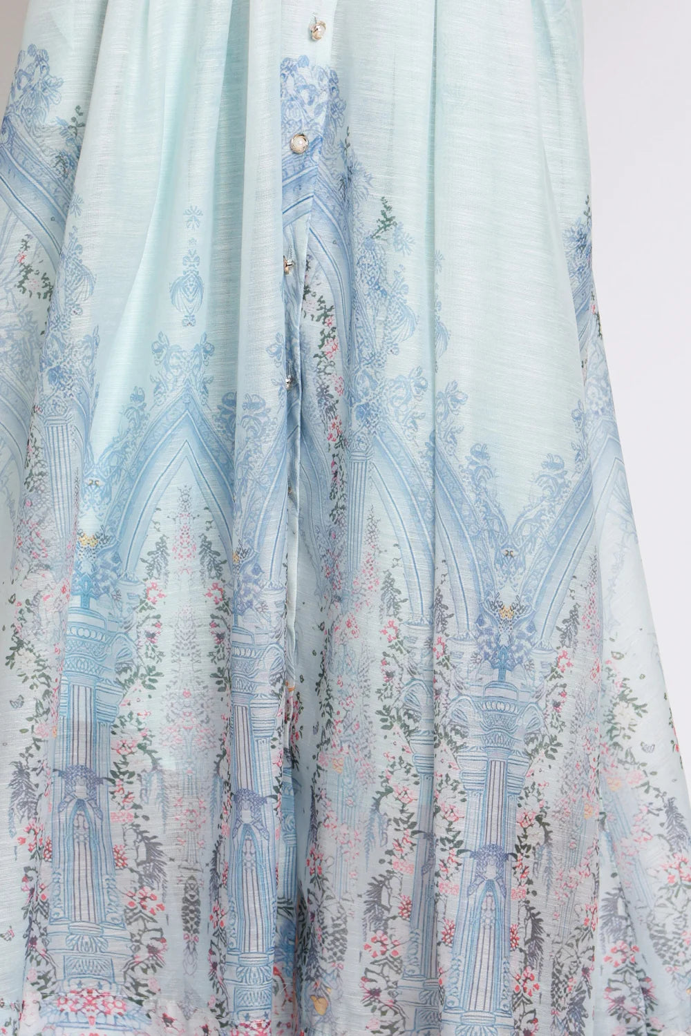 Romantic Botanical Print Shirt Dress- Beulah Style
