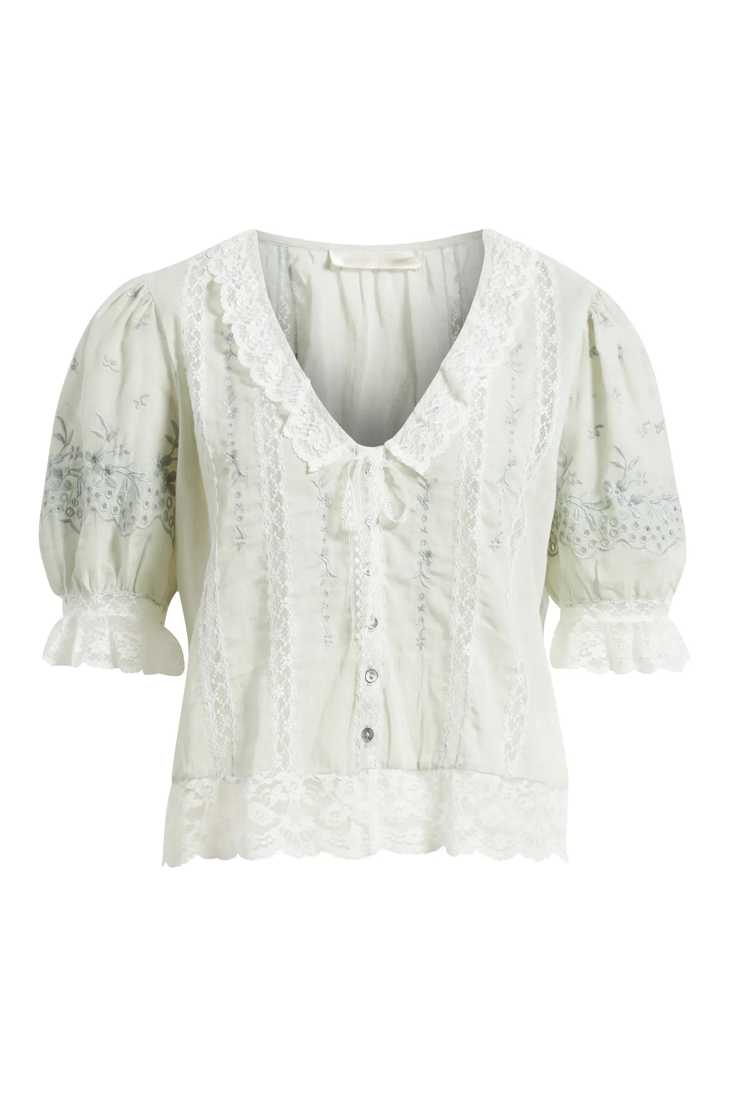Maurelle Cotton Lace Blouse - LoveShackFancy