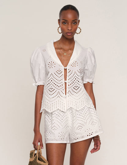 Floria Two-Piece in Eggshell- heartloom