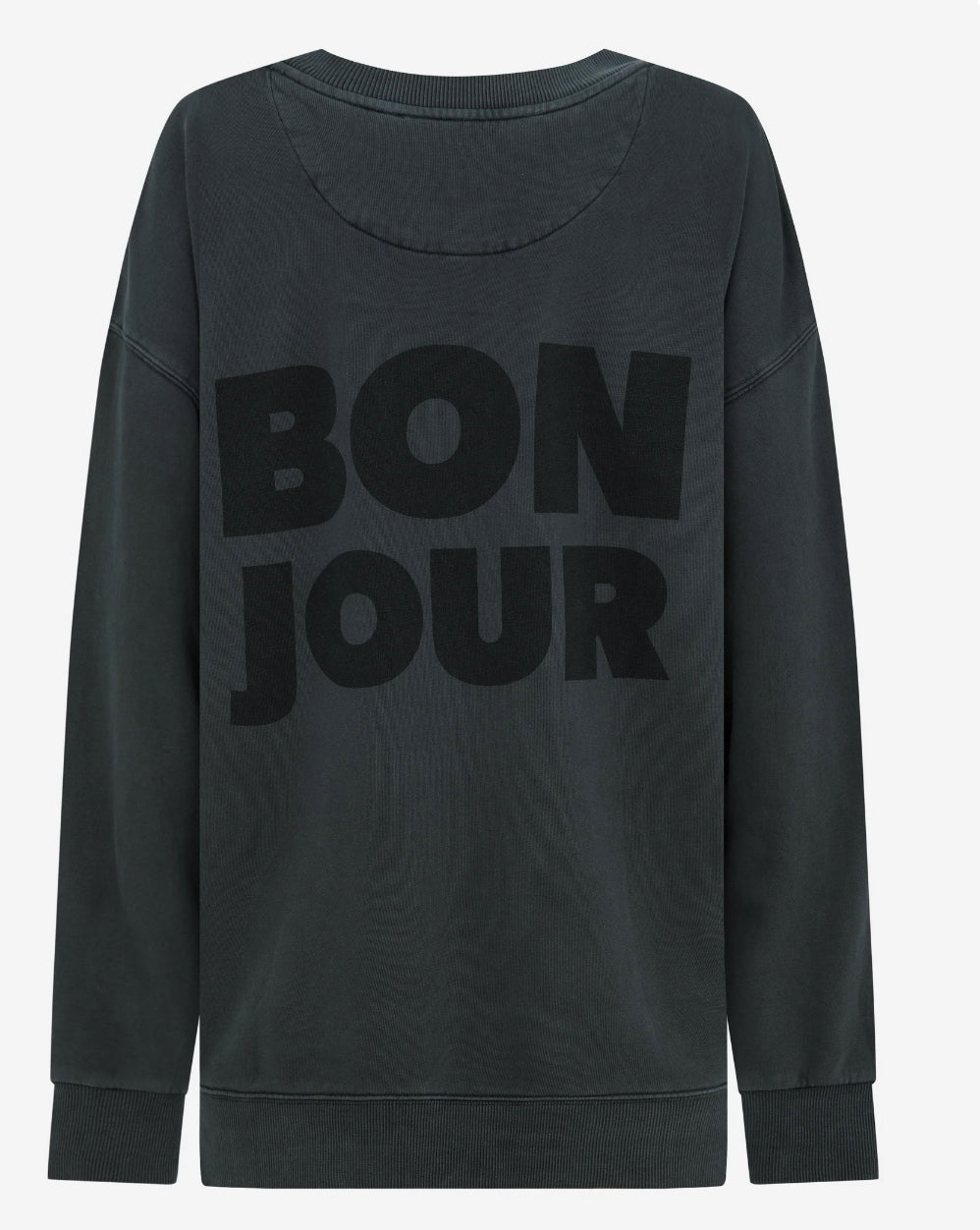 Bonjour Sweatshirt in Washed Black