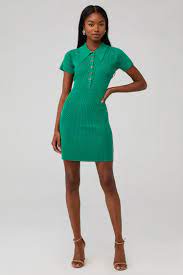Knit Short Sleeve Mini Dress