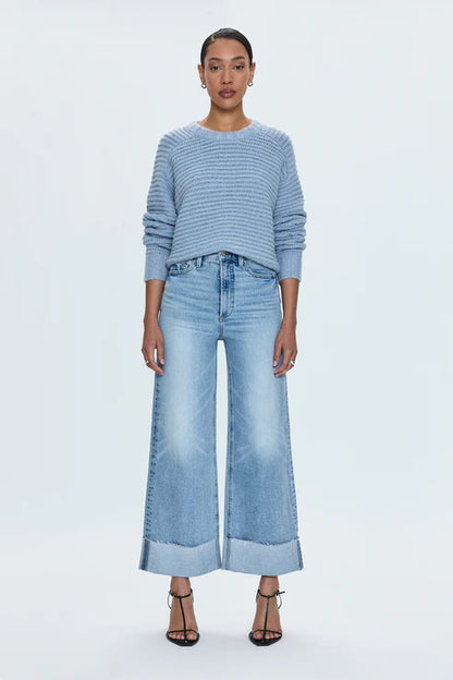 Lana Crop Cuffed High Rise Ultra Wide Leg Crop