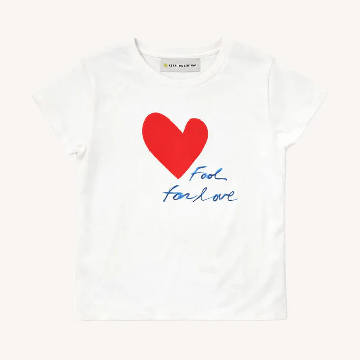 Suke Fool for Love Tee White- Kerri Rosenthal