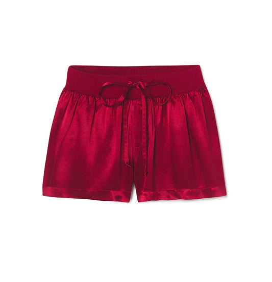 Mikel Satin Short in Red